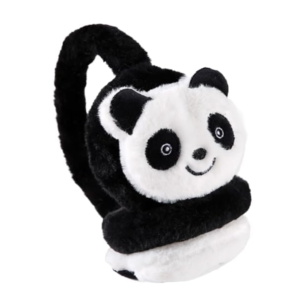 RR DESIGN Plush Panda Earmuffs, Winter Ear Warmers for Outdoor Activities, Super Soft and Warm, for boys and Girls - Image 4