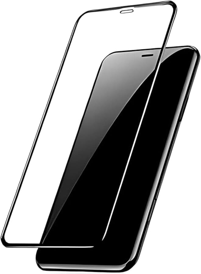 18D glass screen protection with anti-shock rubber edges for iPhone X Max