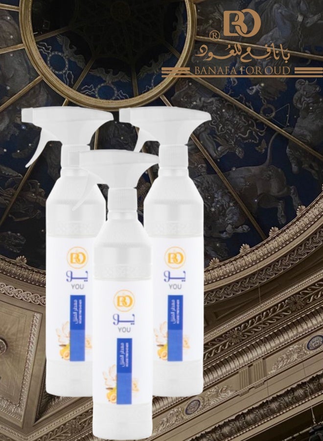 Banafa 3 Pieces You Air Freshener 500ML - Image 1