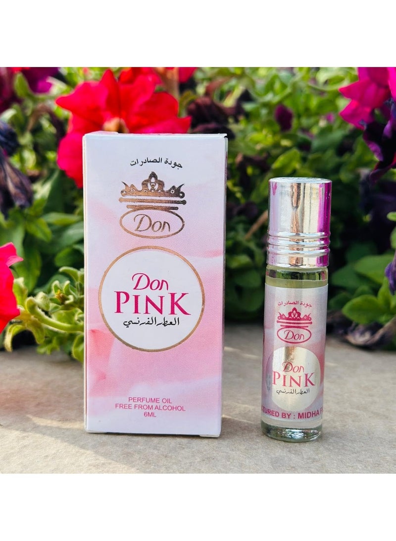 don French Fragrance Roll On Perfume Pink 6ml (Pack of 6) - Image 3