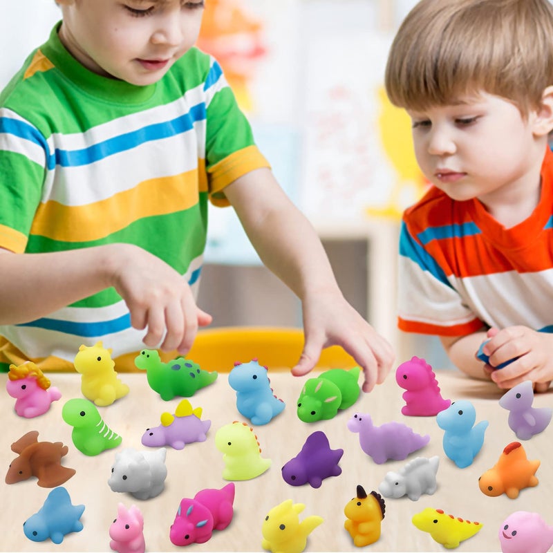 Aviski 30PCS Mochi Squishy Toys, Mini Kawaii Dinosaur Squishies Soft Fidget Toys Stress Squeeze Toys Party Bags Filler for Boys Girls Birthday Gifts - Image 5
