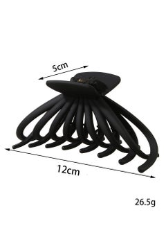 KHAJUL 8-Piece Strong Hold Hair Claw Clips,2 Styles Nonslip Medium Large Jaw Clip for Women and Girls for Thick Thin Fine Long Hair(Black)  - Image 2
