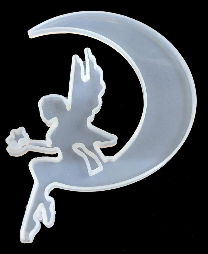 SNOOGG Pack 2 Crescents Mold, Silicone Epoxy Resin Casting Molds of Moon Fairy for DIY Lovers - Image 4