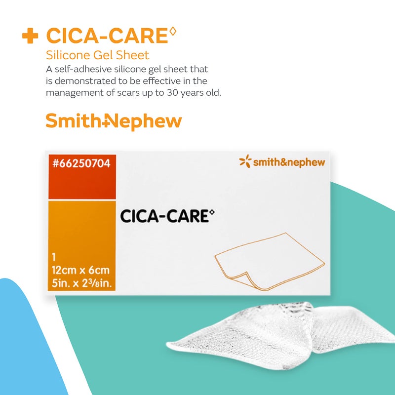 Smith&nephew شريحة جل سيليكون ذاتية اللصق من PHARMAIDEA Srl لإدارة الندبات، منتج للعناية بالجروح، 12 سم × 6 سم أبيض/برتقالي - Image 2