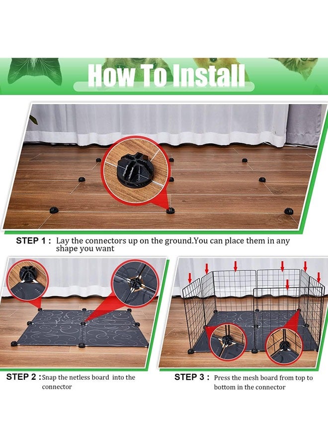 HQ-GAMING Diy Dog Cage Pet Playpen Kitten House Furniture Small Animal Cage Puppy Dog Playpen With Tray And Storage Layer For Cats Rabbit Ferret Small Animals 70x70x115 Cm - Image 2