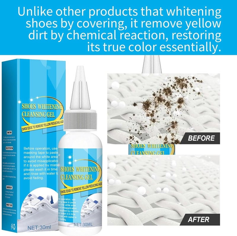 comfrt Shoes Whitening Cleansing Gel, Nowinstdof Shoe Whitening, Nowinstdof Shoe Whitening Cleansing Gel, Shoe Stain Remover, Yellow Stain Remover for White Shoes (2 Pcs) - Image 4