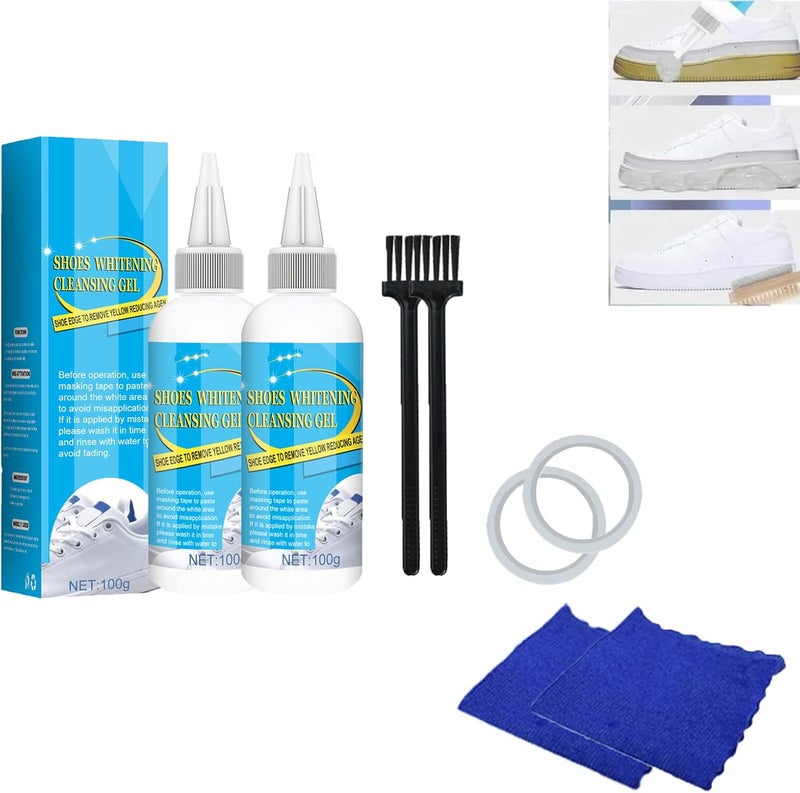 comfrt Shoes Whitening Cleansing Gel, Nowinstdof Shoe Whitening, Nowinstdof Shoe Whitening Cleansing Gel, Shoe Stain Remover, Yellow Stain Remover for White Shoes (2 Pcs) - Image 1