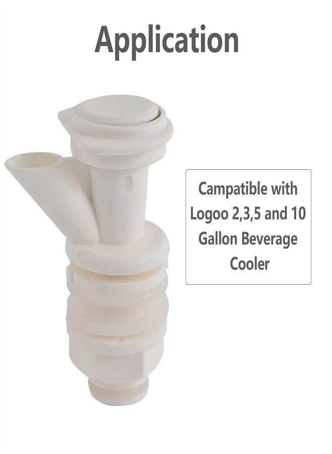 KASTWAVE - Push-Button Cooler Spigot, Compatible with Igloo 2, 3, 5 and 10 Gallon Beverage Coolers, Durable Water Cooler Replacement Faucets for Water Jugs - Image 1