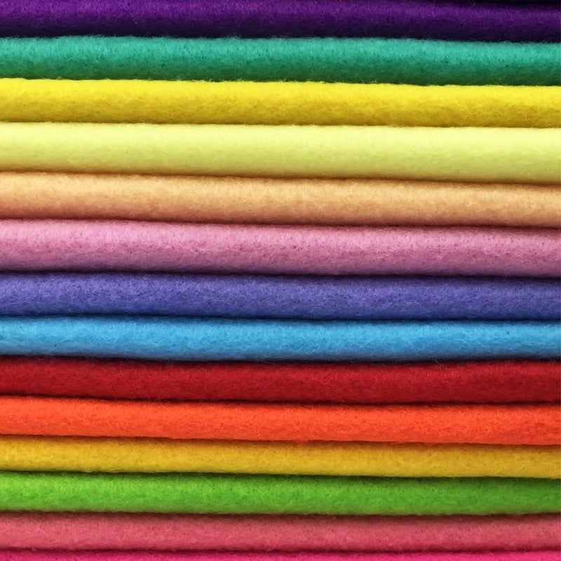 flic-flac 28pcs Thick 1.4mm Soft Felt Fabric Sheet Assorted Color Felt Pack DIY Craft Sewing Squares Nonwoven Patchwork (25x25cm) - Image 2