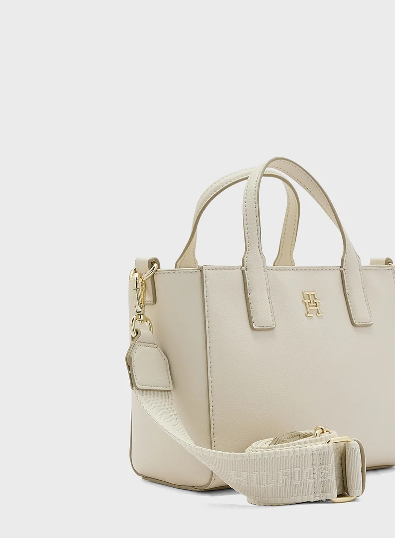 TOMMY HILFIGER Logo Detail Zip Over Tote