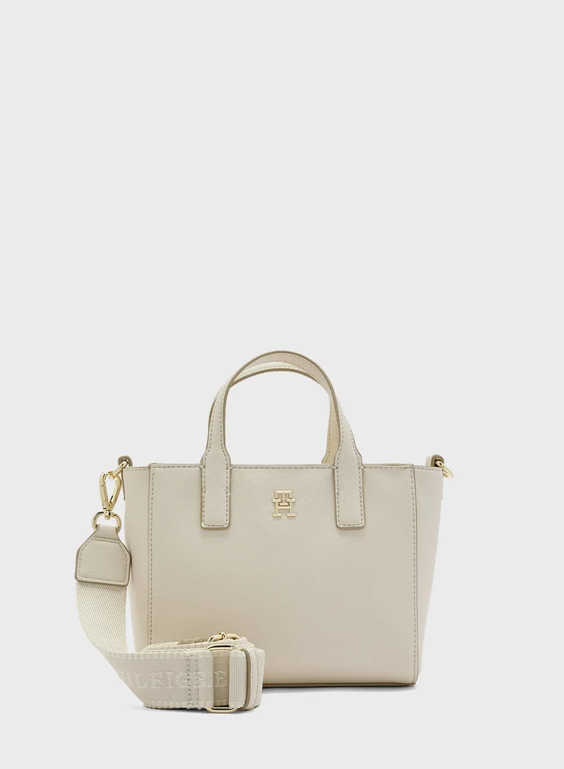 TOMMY HILFIGER Logo Detail Zip Over Tote