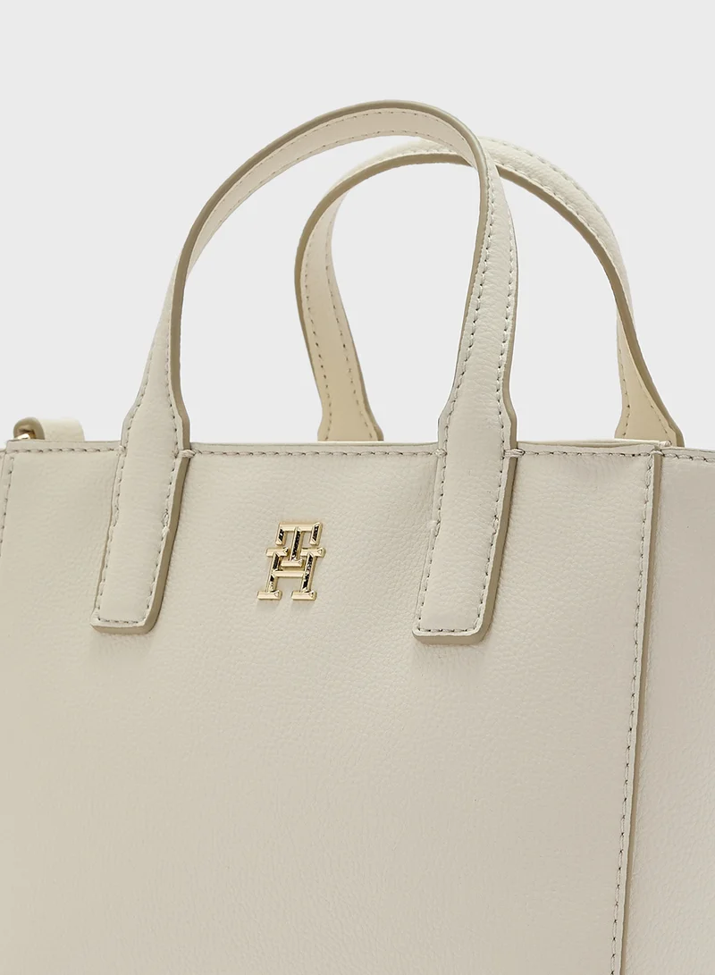 TOMMY HILFIGER Logo Detail Zip Over Tote