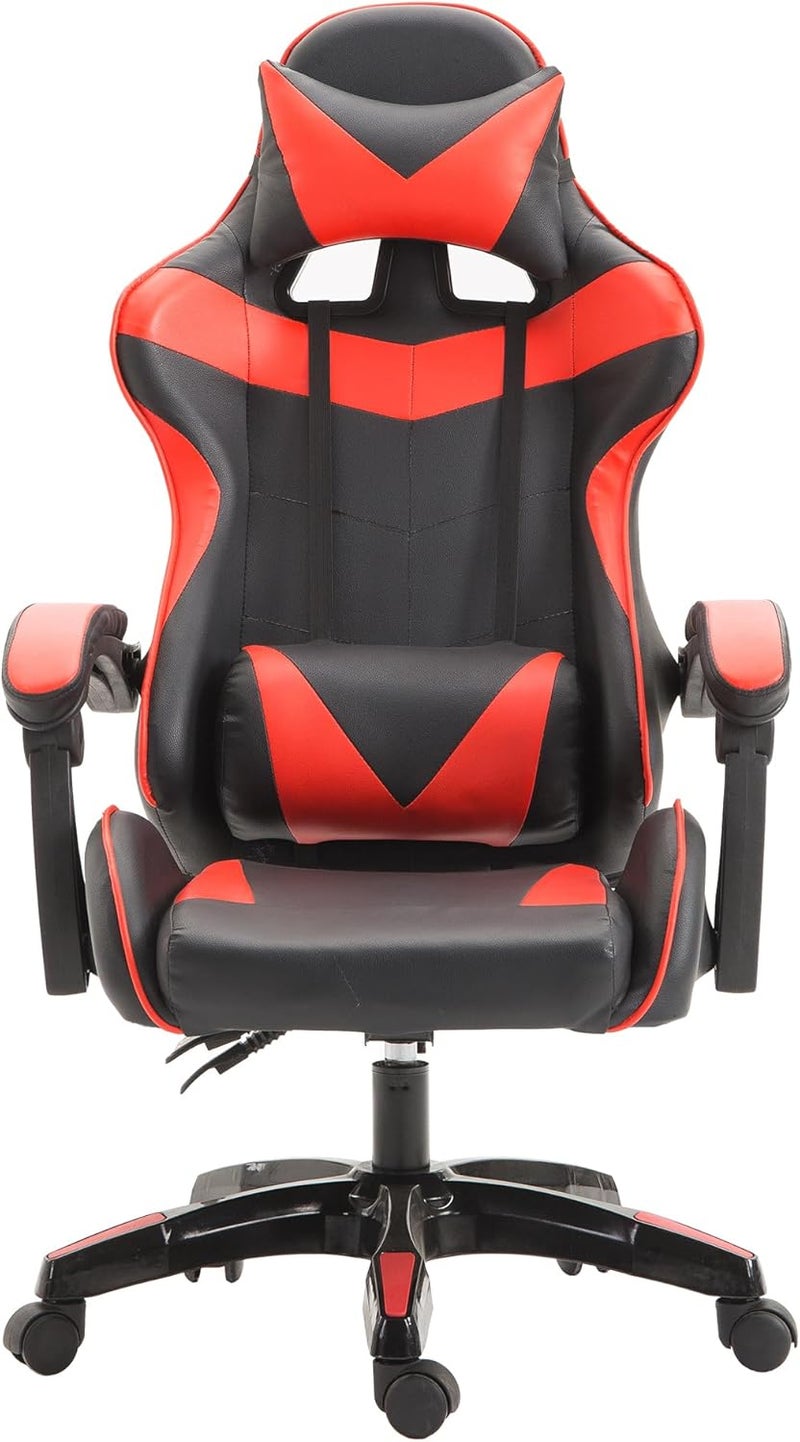 Gaming Chair Office Chair Ergonomic High Back Gaming Chairs Reclining & Height Adjustable Computer Chair with Neck and Lumbar Support, Comfortable Chairs, Black/Red - Image 1