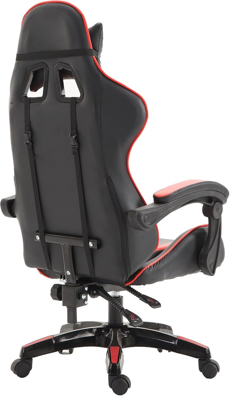 Gaming Chair Office Chair Ergonomic High Back Gaming Chairs Reclining & Height Adjustable Computer Chair with Neck and Lumbar Support, Comfortable Chairs, Black/Red - Image 4