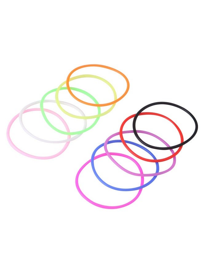 Senkary 120 Pieces Colorful Silicone Jelly Bracelets Nonluminous Stretchy 80s Bracelets Bands Hair Ties for Party Favors, Adults, Women (10 Colors) - Image 2
