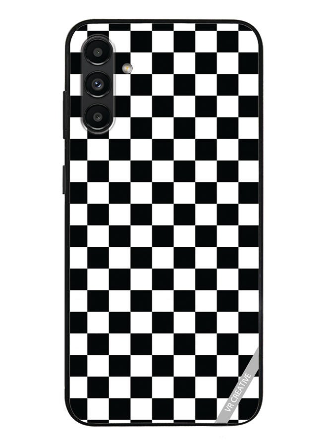 VR CREATIVE Protective Case Cover For Samsung Galaxy A13 5G Black And White Box Design Multicolour - Image 1