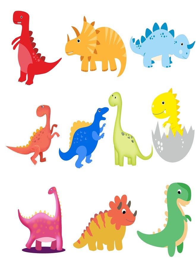 PrettyurParty Pretty UR Party Dinosaur Theme Paper Cutouts for Birthday Parties, Dino Party Supplies décor, Birthday Party Decoration Cut-Outs (10 pcs) - Image 1