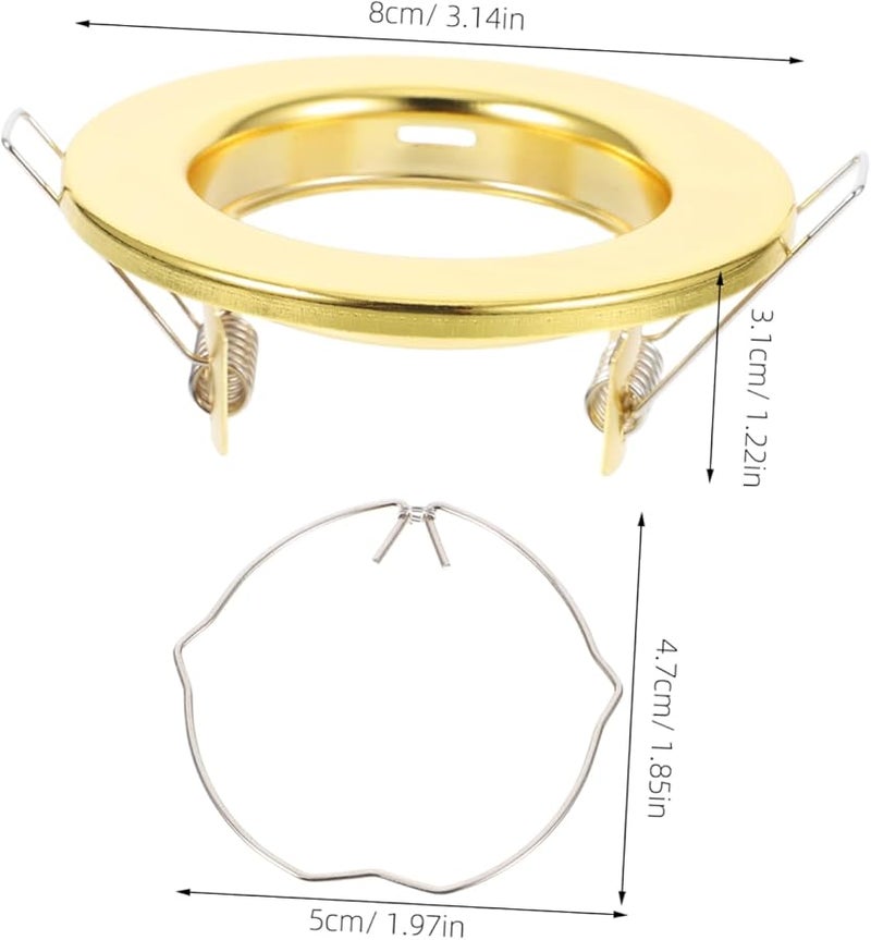 Golden Recessed Light Housing Sturdy Iron Easy Installation Versatile Trim Office Decor - Image 3