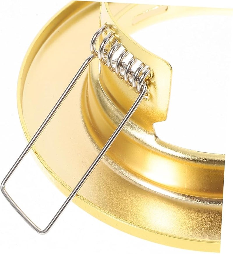 Golden Recessed Light Housing Sturdy Iron Easy Installation Versatile Trim Office Decor - Image 4