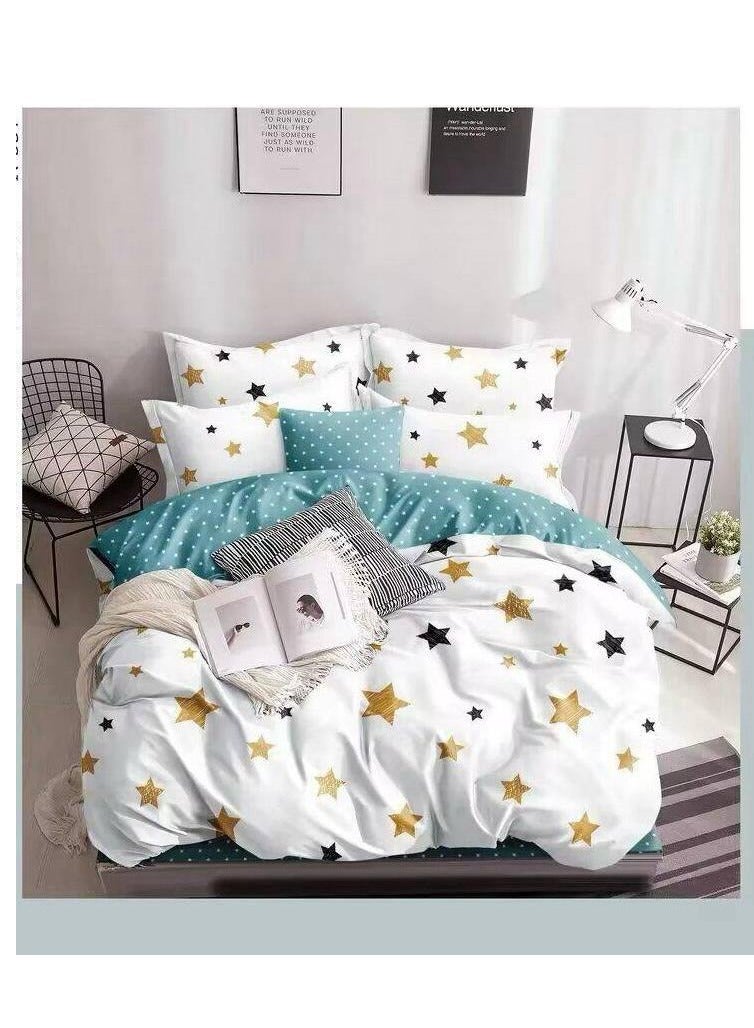 4PCS set Single Comforter Set for Kids – Lightweight, Machine-Washable Bedding with Cute Patterns 160x210cm