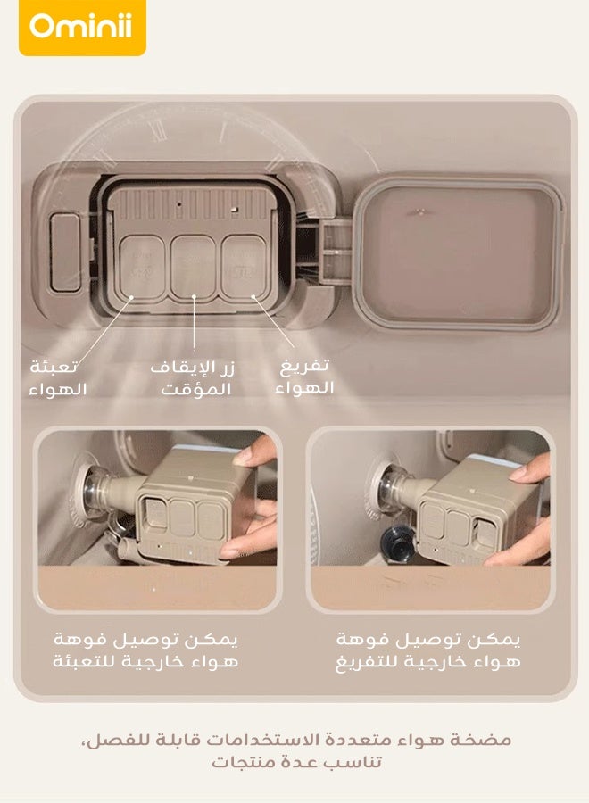 أوميني سرير أريكة قابل للنفخ لشخص واحد مزود بمضخة مدمجة، بنفخ وتفريغ تلقائي سريع بضغطة واحدة، مناسب للاستخدام في المنزل أو أثناء السفر والتخييم في الهواء الطلق  - Image 2