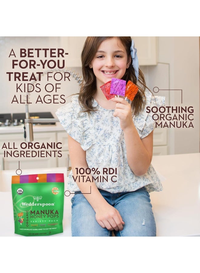 Wedderspoon Organic Manuka Honey Pops - Variety Pack - Image 4