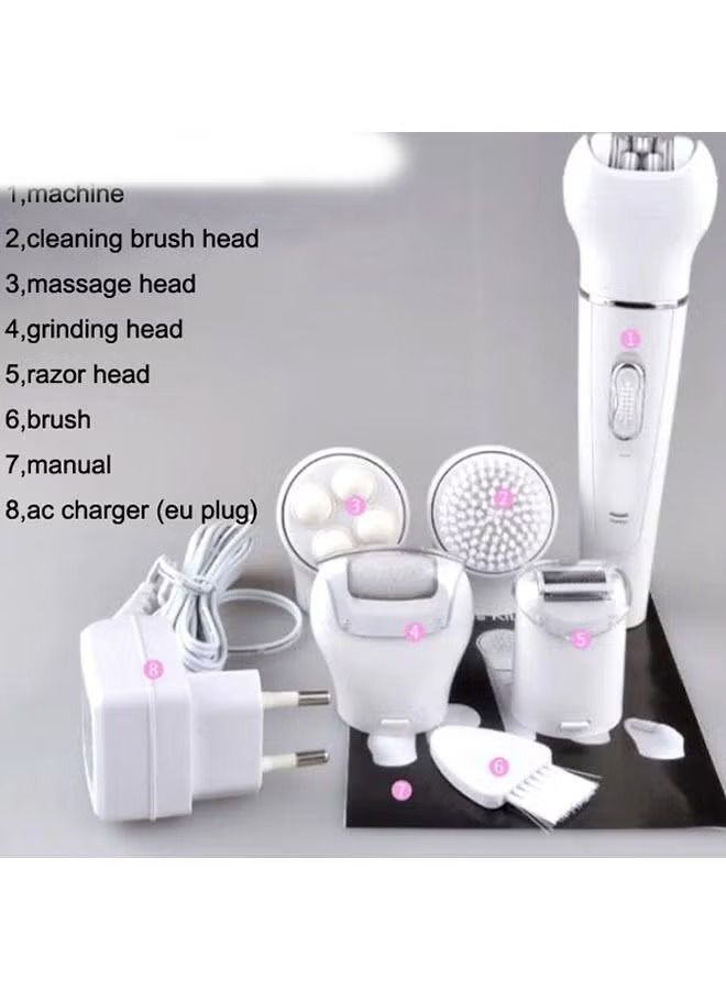 5 in 1 Beauty Tools Rechargeable Hair Beauty Grooming Kit Ladies shaver epilator massager cleansing brush callus remover - Image 2