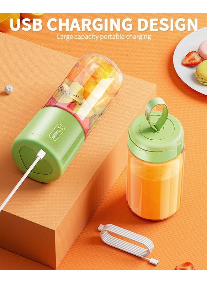 EETU Portable Electric Juicer Blender,Wireless Powerful Fruit Vegetable Juicer Blender With 2 Juice Cup,400ML Transparent Juice Cup,For Smoothies And Shakes,Green - Image 5