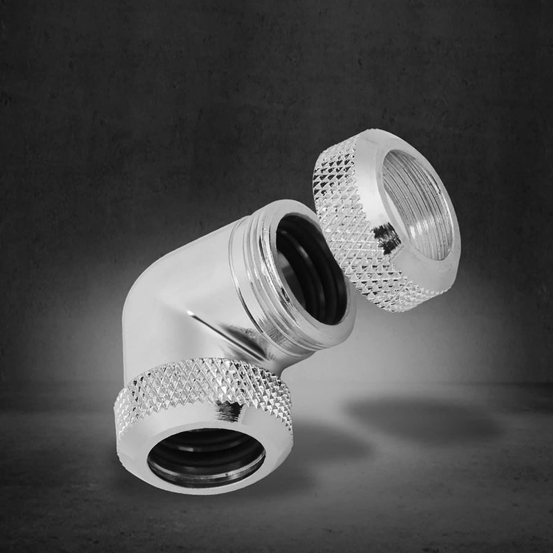 90 درجة G1 4 معدن كوع موصل 14mm OD أنبوب صلب تركيب فضي تبريد المياه - Image 5