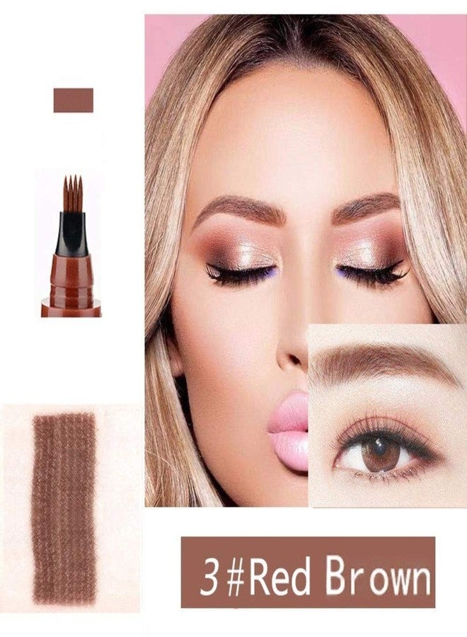 QUEMISS Microblading Eyebrow Pen 3D 4 Fork Tip Eyebrow Pencil Creates Lasting MakeUp Professional Natural Looking Brow Pen Cover Sparse Areas Daily Waterproof Brow Pencil - Image 5