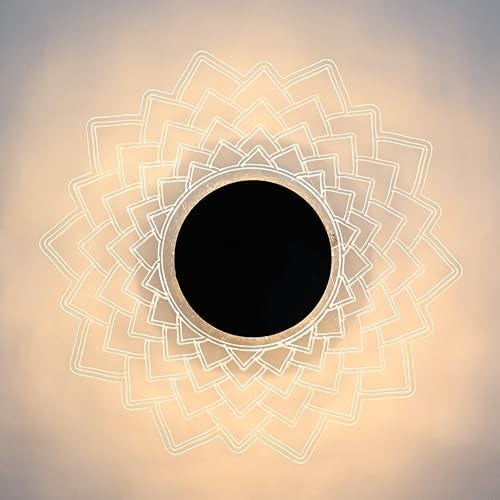 Groeien 15watt LotusGlow Modern LED Wall Lamp | Golden Decorative Wall Light for Living Room, Bedroom & Hall | Artistic Lotus Design Wall Fixture for Home Décor Indoor- Warm White(LotusGlow, 1) - Image 4