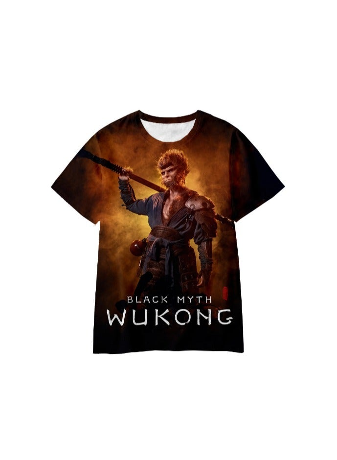 Black Myth Wukong Game Quick Drying Short Sleeved T-shirt for Men And Women 