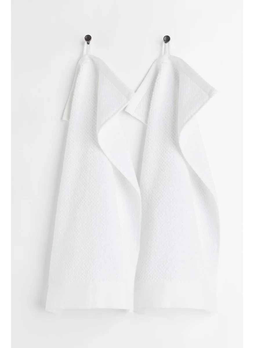 اتش اند ام 2-Pack Cotton Terry Guest Towels