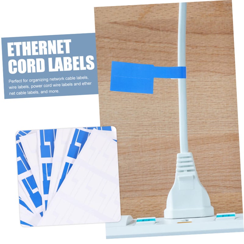 Self Adhesive Cable Labels 10 Sheets Oilproof Tear Resistant for Home Office Computer Cord Management - Image 4