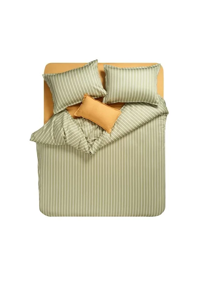 Zsa Zsa Zsu  Solid Green Double Bed Cotton Satin Duvet Set  | Best Price UAE