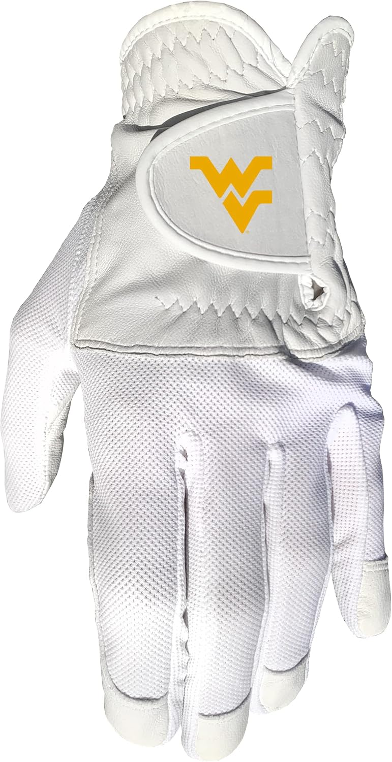 NCAA Men's Left Hand Golf Glove, For Right Handed Players, One Size, Includes Removable Double-Sided Magnetic Ball Marker
