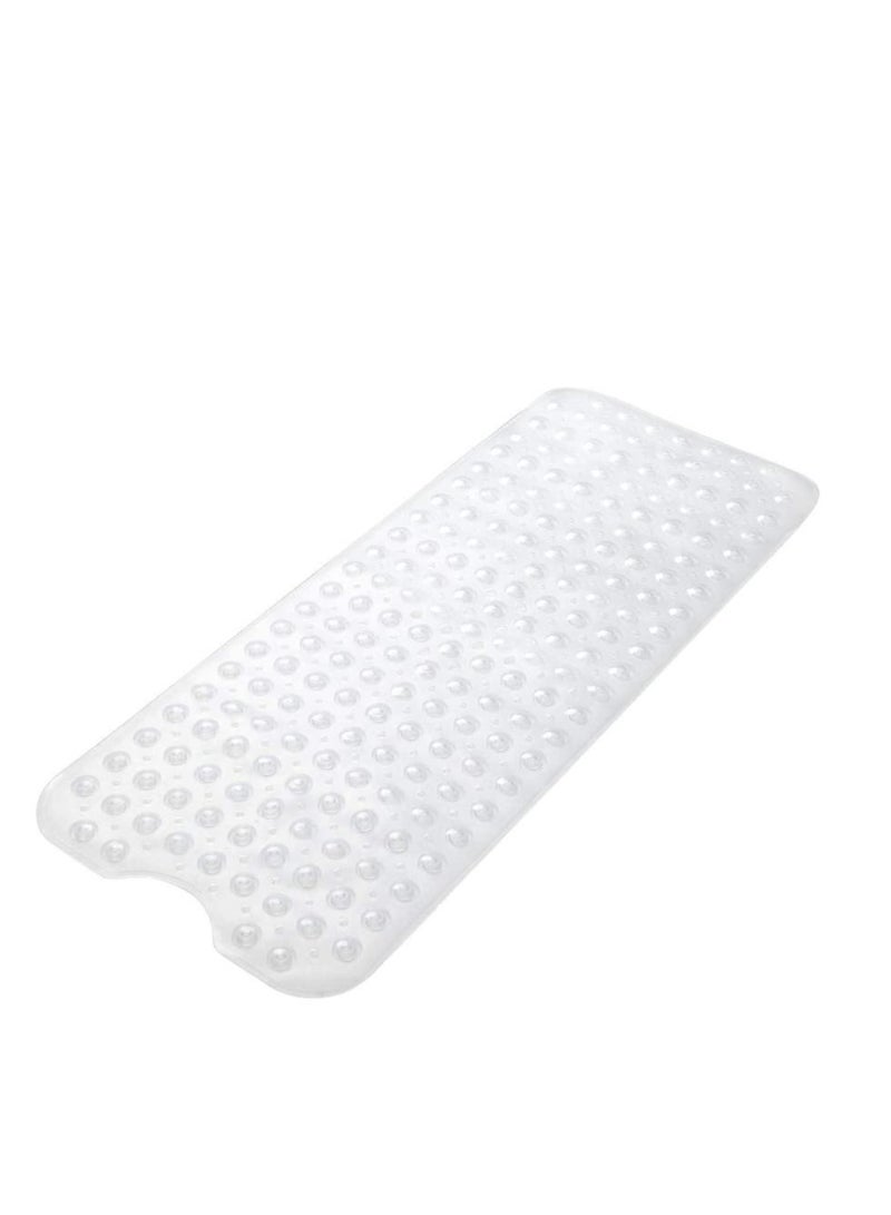 Golden Non-Slip Bath Mat with Suction Cups | Clear 100x40cm/40x16in Extra Long Bathtub Mats | Anti-Mould, Machine-Washable, Latex-Free | Shower Mat Ideal for Elderly & Children - Image 1