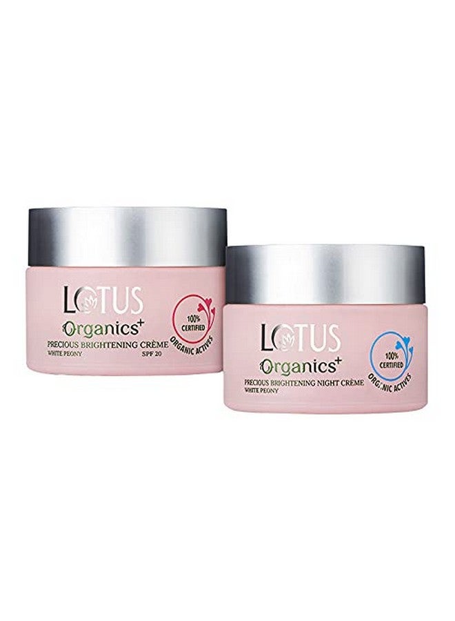 Lotus Organics+ Precious Brightening Day Cream & Night Cream Combo | Pack Of 2 