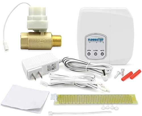 FloodStop Water Heater Leak Detector Kit with Automatic Water Shut-Off and Visual/Audible Alarms, 3/4" NPT MIP x FIP - Image 1