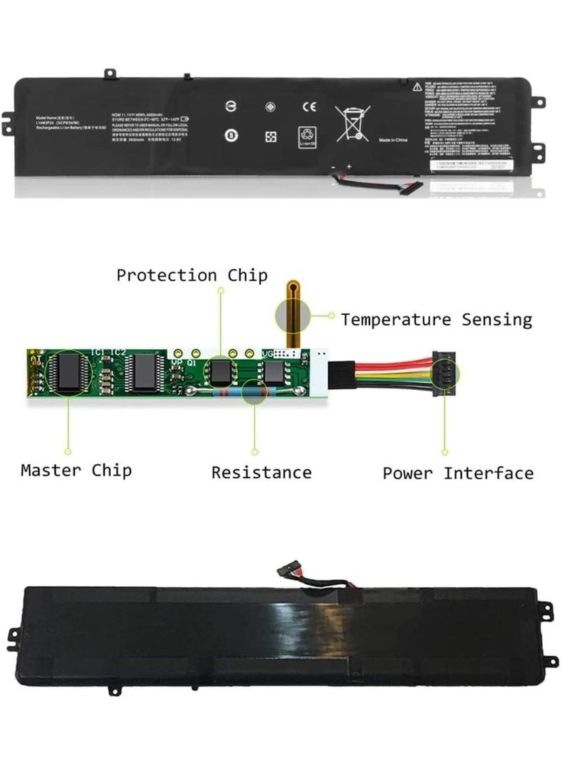 Terabyte REPLACEMENT L14M3P24 Battery Compatible for Lenovo Y520-15IKBA Y520-15IKBM Y520-15IKBN IdeaPad Y700-14ISK 700-15ISK 700-17ISK Series L14S3P24 L16S3P24 L16M3P24 11.1V 45Wh - Image 3