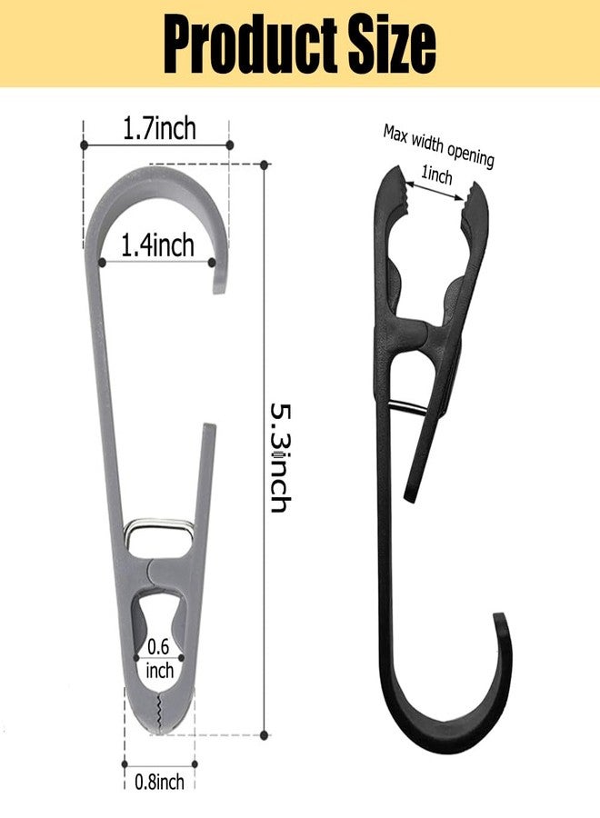 Defrko 6Pcs Laundry Hooks with Clips Hanger Closet Organizer Clamps Hanging Socks Boot Bras Towels Shower Pegs for Bathroom Wardrobe Kitchen Office Holders Clothes Pins Heavy Duty Outdoor, Light Purple - Image 2