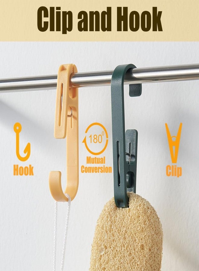 Defrko 6Pcs Laundry Hooks with Clips Hanger Closet Organizer Clamps Hanging Socks Boot Bras Towels Shower Pegs for Bathroom Wardrobe Kitchen Office Holders Clothes Pins Heavy Duty Outdoor, Light Purple - Image 5