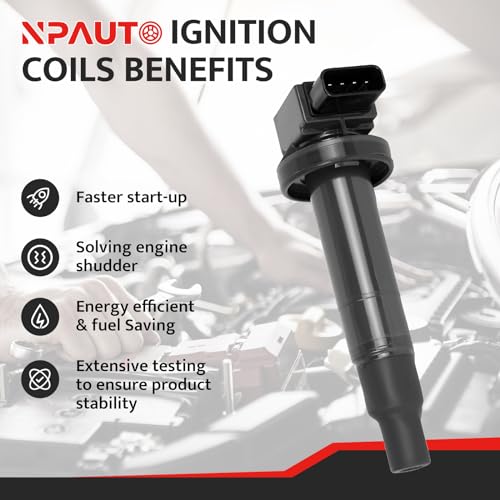 NPAUTO استبدال حزم ملف الإشعال لسيارات تويوتا بريوس C يارس إيكو 1.5 L4، سايون xB xA، 2001 2002 2003 2004 2005 2006 2007 2008 2009 2010 2011 2012 2013 2014 2015 2016 2017 2018، UF316، مجموعة من 4 - Image 2