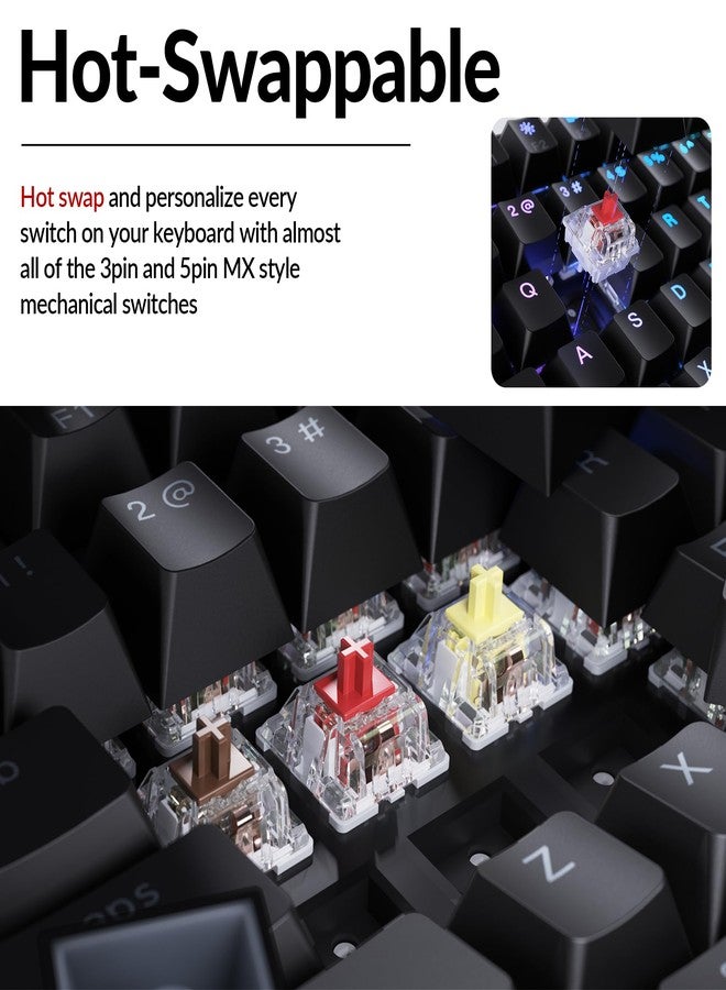 Keychron C3 Pro TKL 80% Wired Mechanical Keyboard, 8K Polling Rate, QMK/VIA Programmable, Hot-Swappable, RGB Backlit Shine-Through Keycaps, Super Brown Switch, for Windows/Mac - Image 5