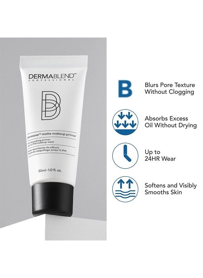 Dermablend - Poresaver Matte Primer Face Makeup for Oily Skin, Lightweight Pore Minimizing & Blurring Face Primer, 24HR Wear, 1.0 Fl. Oz. - Image 1