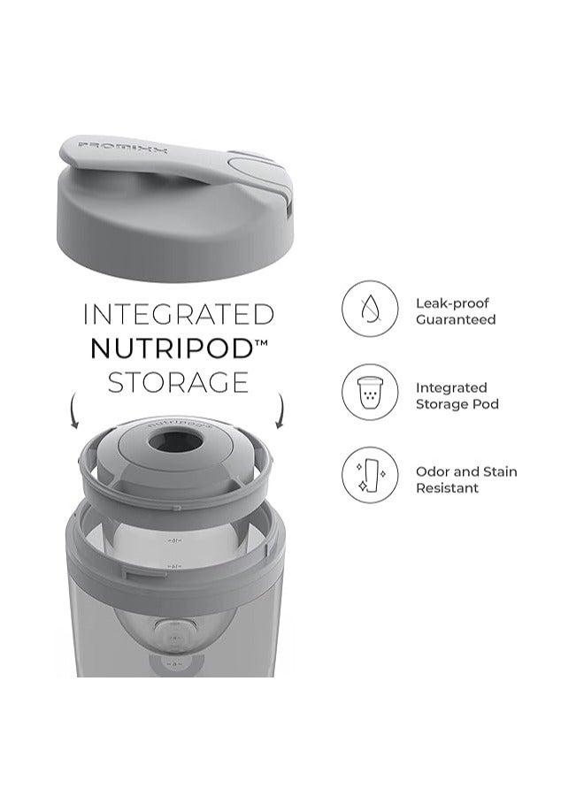 بروميكس زجاجة برو شيكر | قابلة لاعادة الشحن من بروميكس تصميم وقي لخفق خليط البروتين الناعم | تتضمن تخزين المكملات الغذائية - خالية البيسفينول ا | كوب 591 مل، بلاستيك - Image 4
