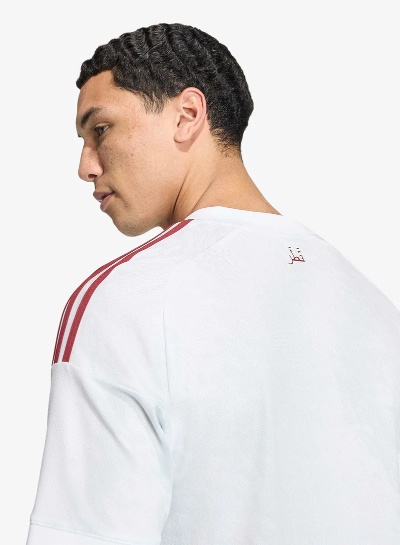 Adidas WHITE Qatar Away Jersey for Men | Best Price UAE