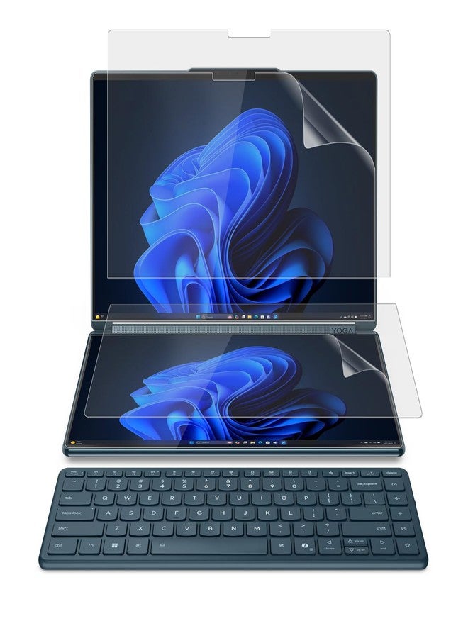 KEANBOLL حماية شاشة مات غير لامع مضاد للتوهج من KEANBOLL - عبوة 4 لابتوب Lenovo Yoga Book 9i (14IAH10) الجديد 2025 - شاشة تعمل باللمس 14 بوصة (2 مجموعة - الشاشات الأساسية والثانوية) - Image 1