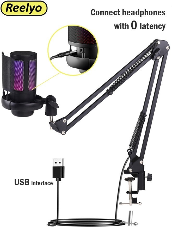 Reelyo Reelyo Usb Gaming Microphone With Flexible Boom Arm usb ZD9FA0F152D240A8FFB41Z