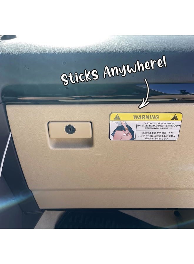 GRIT KULTURE 5.1inch Panties Warning Peek Slap Anime Warning Decal Stickers 2 Pack Vinyl JDM for Car, Dash, Truck, Window, Tumblers, Graphic Bumper for Funny Meme Laugh - Image 5